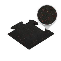 Puzzlematte premium Eckstück schwarz/rot 15mm
