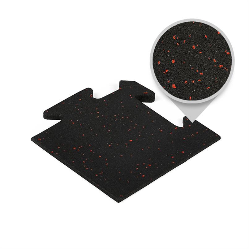 Puzzlematte premium Eckstück schwarz/rot 15mm