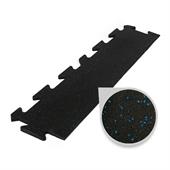 Puzzlematte premium randstück schwarz/blau 15mm