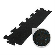 Puzzlematte premium randstück schwarz/blau 15mm