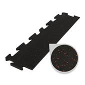 Puzzlematte premium randstück schwarz/rot 15mm