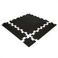 Puzzlematte premium schwarz/rot 100x100x1,5cm