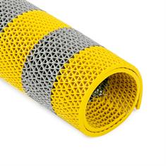 PVC Antirutschmatte gelb/grau 500x120cm