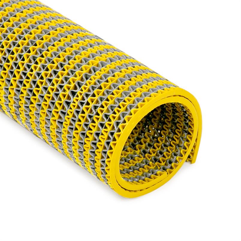 PVC Antirutschmatte gelb/grau klein 500x120cm