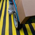 PVC Antirutschmatte schwarz/gelb 500x120cm