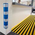 PVC Antirutschmatte schwarz/gelb 500x120cm