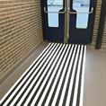PVC Antirutschmatte schwarz/weiß 500x120cm
