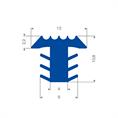 PVC Fugenabdeckprofil blau BxH= 12x10,8mm (L=25m)