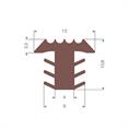 PVC Fugenabdeckprofil braun BxH= 12x10,8mm (L=25m)
