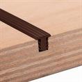 PVC Fugenabdeckprofil braun BxH= 12x10,8mm (L=25m)