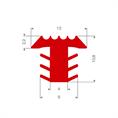 PVC Fugenabdeckprofil rot BxH=12x10,8mm (L=25m)