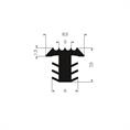 PVC Fugenabdeckprofil schwarz 8,5x7,5mm (L=25m)