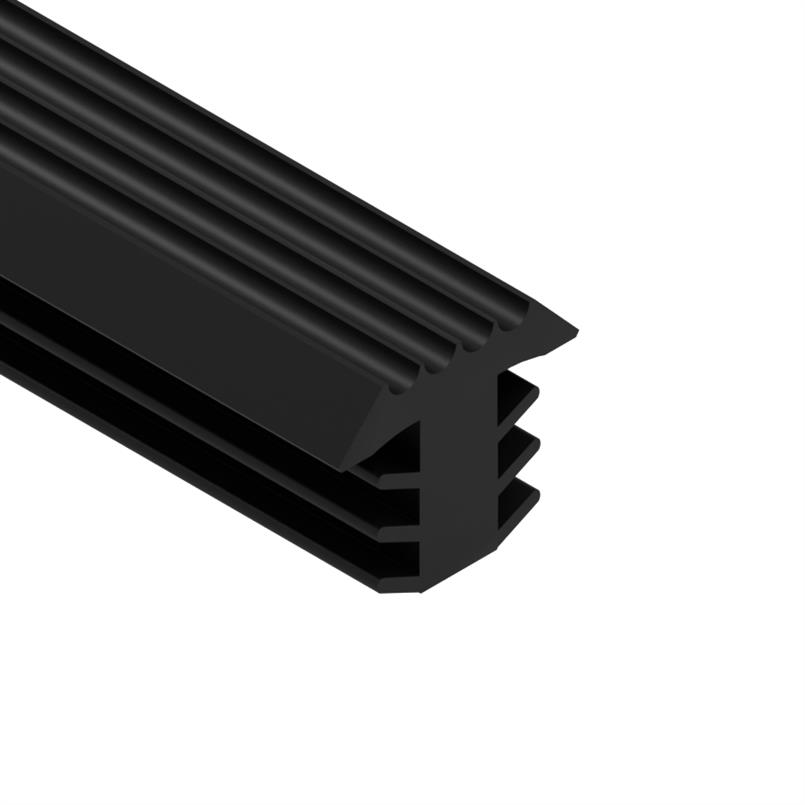 PVC Fugenabdeckprofil schwarz 8,5x7,5mm (L=25m)