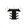 PVC Fugenabdeckprofil schwarz BxH= 12x10,8mm (L=100m)