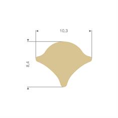 PVC Füllerprofil creme BxH=10,3x8,4mm (L=50m)