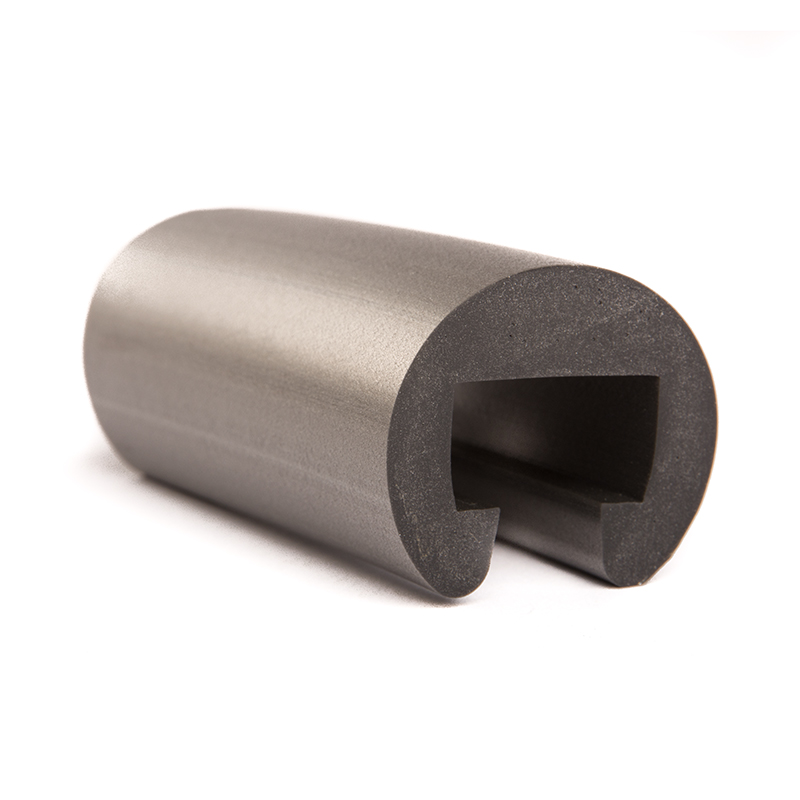 PVC Handlaufprofil grau aluminium D=40mm /BxH=25x15mm (L=25m