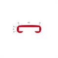 PVC Handlaufprofil rot BxH=40x8mm (L=25m)