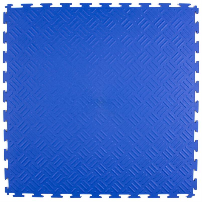 PVC Klickfliese Tränenblech blau 530x530x4mm