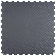 PVC Klickfliese Tränenblech dunkelgrau 530x530x4mm