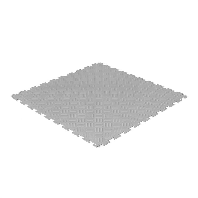PVC Klickfliese Tränenblech hellgrau 530x530x4mm