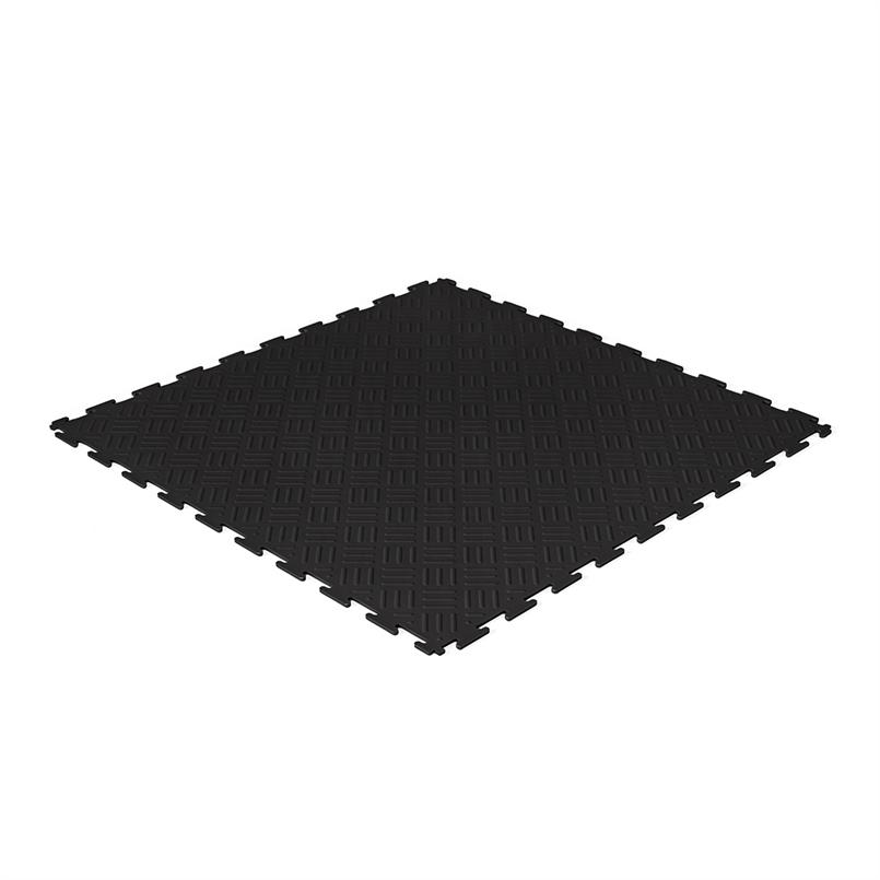PVC Klickfliese Tränenblech schwarz 530x530x4mm