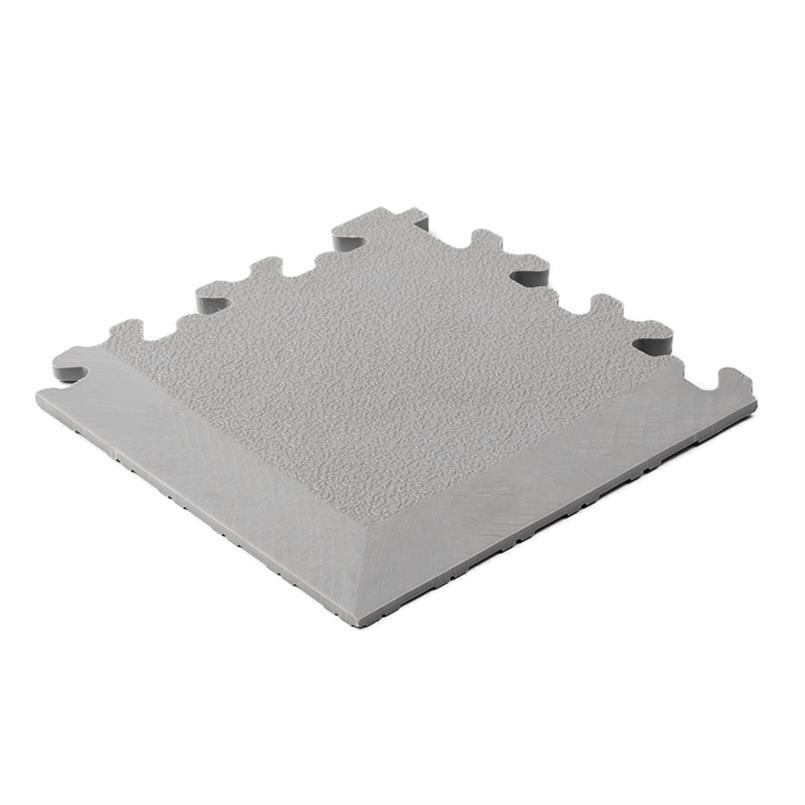 PVC-Klickflieseneckstück Hammerschlag hellgrau 7mm