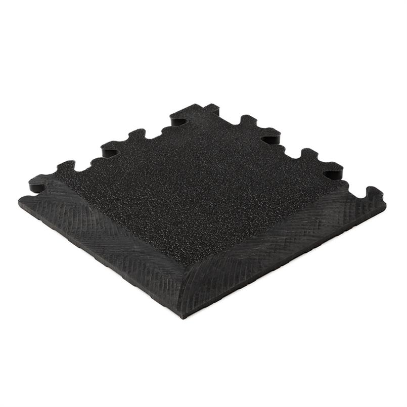 PVC-Klickflieseneckstück Hammerschlag schwarz 7mm