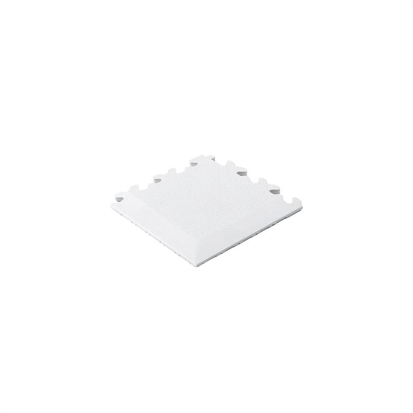 PVC-Klickflieseneckstück Hammerschlag weiß 7mm