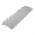 PVC-Klickfliesenrandstück Hammerschlag hellgrau 7mm