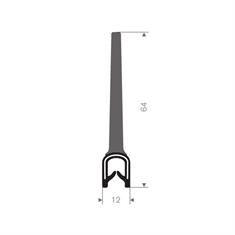 PVC/Moosgummi Klemmprofil 1,5-4mm / BxH=12x64mm (L=25m)