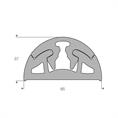 PVC scheuerleiste Boot grau BxH=65x37mm (L=24m)