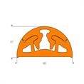PVC scheuerleiste Boot orange BxH=65x37mm (L=24m)