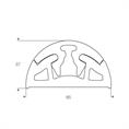 PVC scheuerleiste Boot weiß BxH=65x37mm (L=24m)