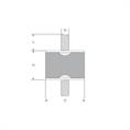 Schwingungsdämpfer Typ A 40x20mm (Set 10 Stück)