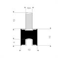 Schwingungsdämpfer Typ B 10x10mm (Set 10 Stück)