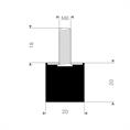 Schwingungsdämpfer Typ D 20x20mm (Set 10 Stück)
