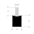 Schwingungsdämpfer Typ D 20x25mm (Set 10 Stück)