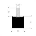 Schwingungsdämpfer Typ D 25x25mm (Set 10 Stück)