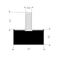 Schwingungsdämpfer Typ D 40x20mm (Set 10 Stück)