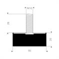 Schwingungsdämpfer Typ D 50x20mm (Set 10 Stück)