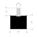 Schwingungsdämpfer Typ D 60x50mm (M10) (Set 10 Stück)