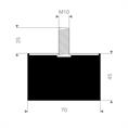 Schwingungsdämpfer Typ D 70x45mm (Set 5 Stück)