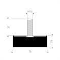 Schwingungsdämpfer Typ D 75x25mm (Set 5 Stück)