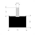 Schwingungsdämpfer Typ D 75x50mm (Set 5 Stück)