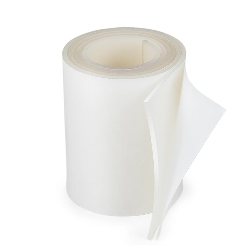 Silikon Gummiplatte selbstkl. transparent FDA 1mm (LxB=10x1,2m)