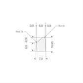 Silikon-Moosgummiprofil weiß BxH=11x8mm (L=100m)