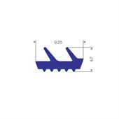 Silikon Profil blau BxH= 9,25x4,7mm (L=200m)