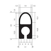 Silikon Profil BxH=17x34mm (L=30m)