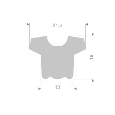 Silikon Profil hellgrau BxH=21,5x16mm (L=20m)