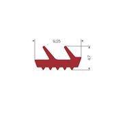 Silikon Profil rot BxH=9,25x4,7mm (L=200m)